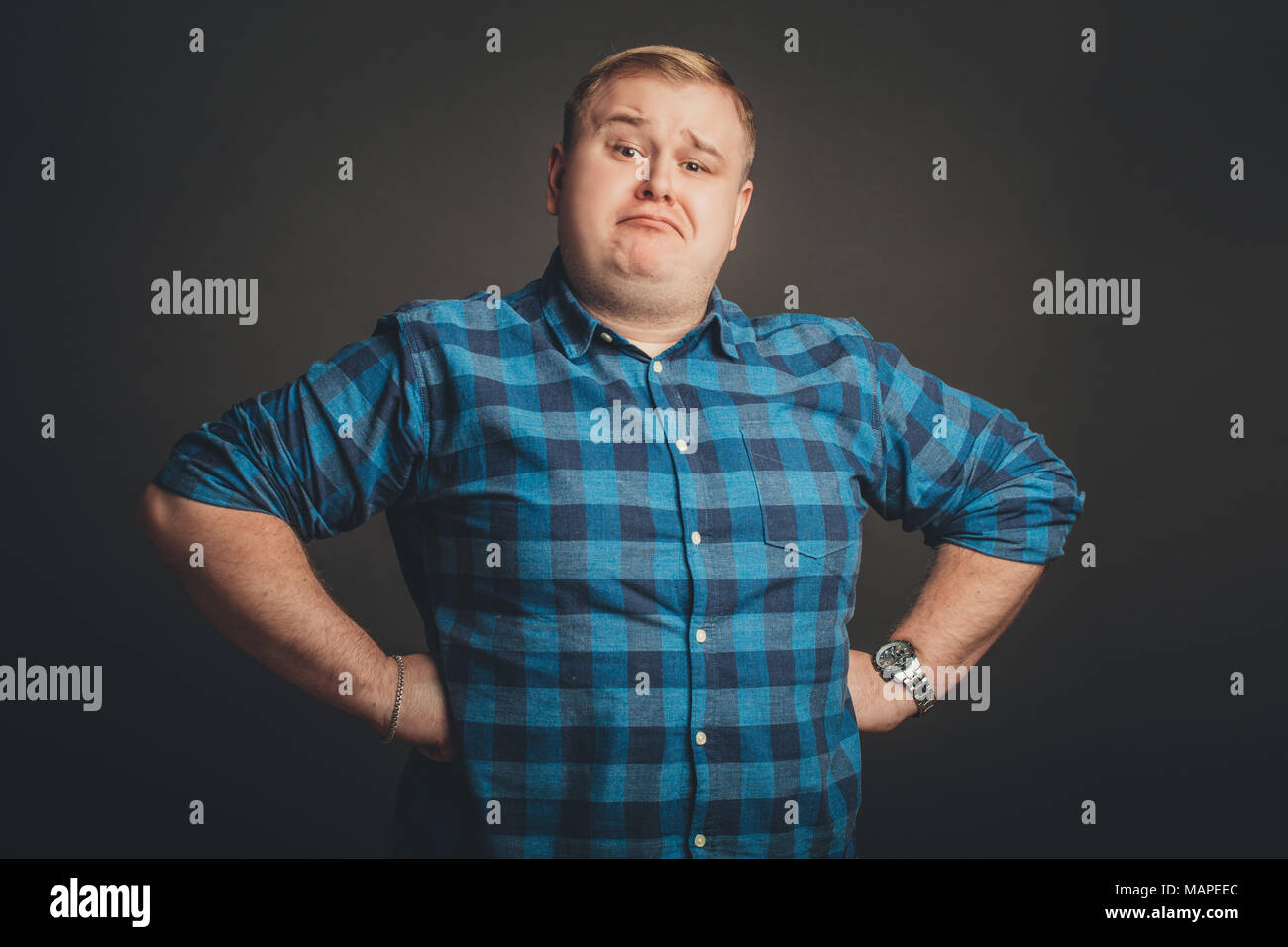Overweight obese young man standing hi-res stock photography and images ...