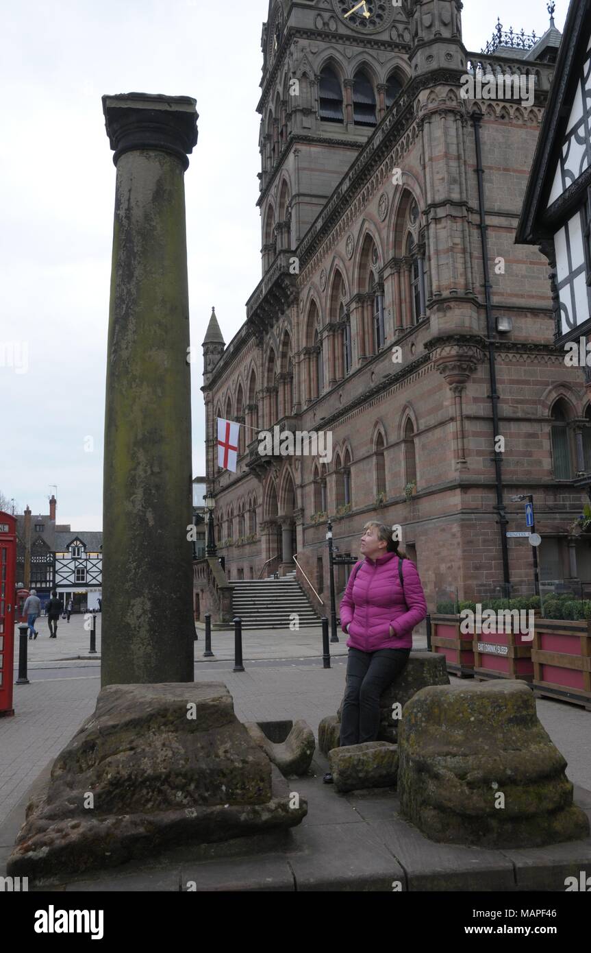 A Roman Column, in Chester, Cheshire, UK Stock Photo - Alamy