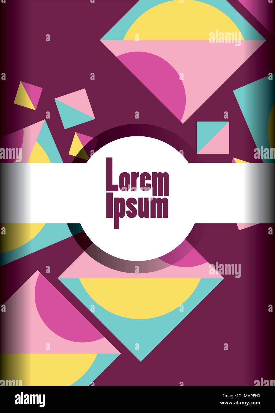Abstract geometric poster on pastel colors vector illustration graphic ...