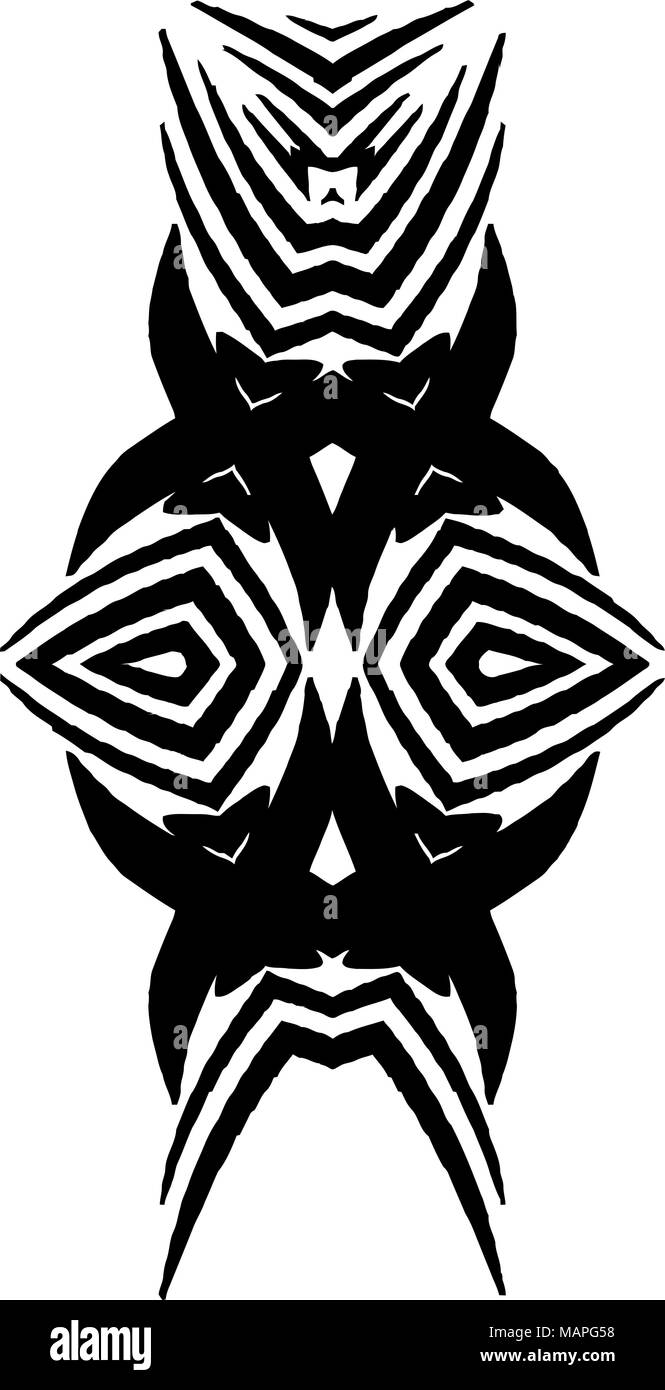 Black and white african design art stock image