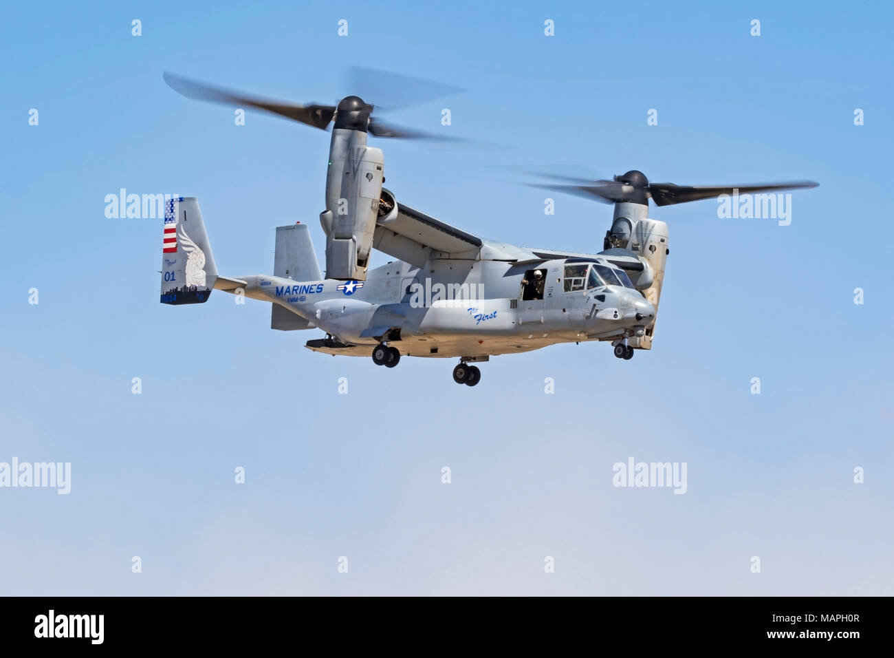 Airshow MV-22 Osprey troop transport aircraft Stock Photo