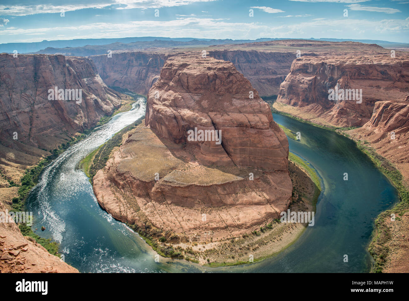 Horseshoe Bend Observation Area Arizona Stock Photo Alamy