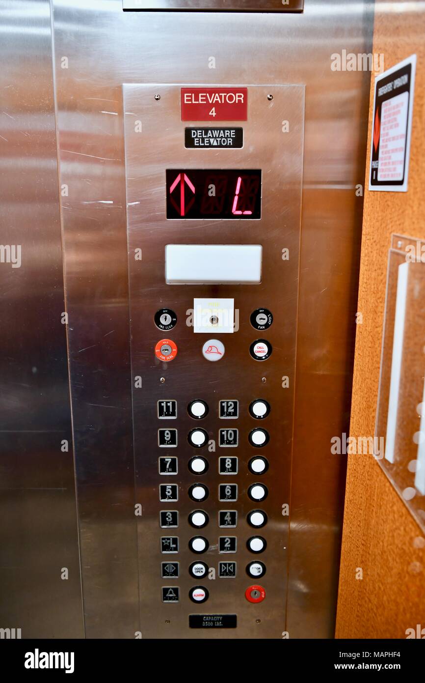 Elevator interior Stock Photo