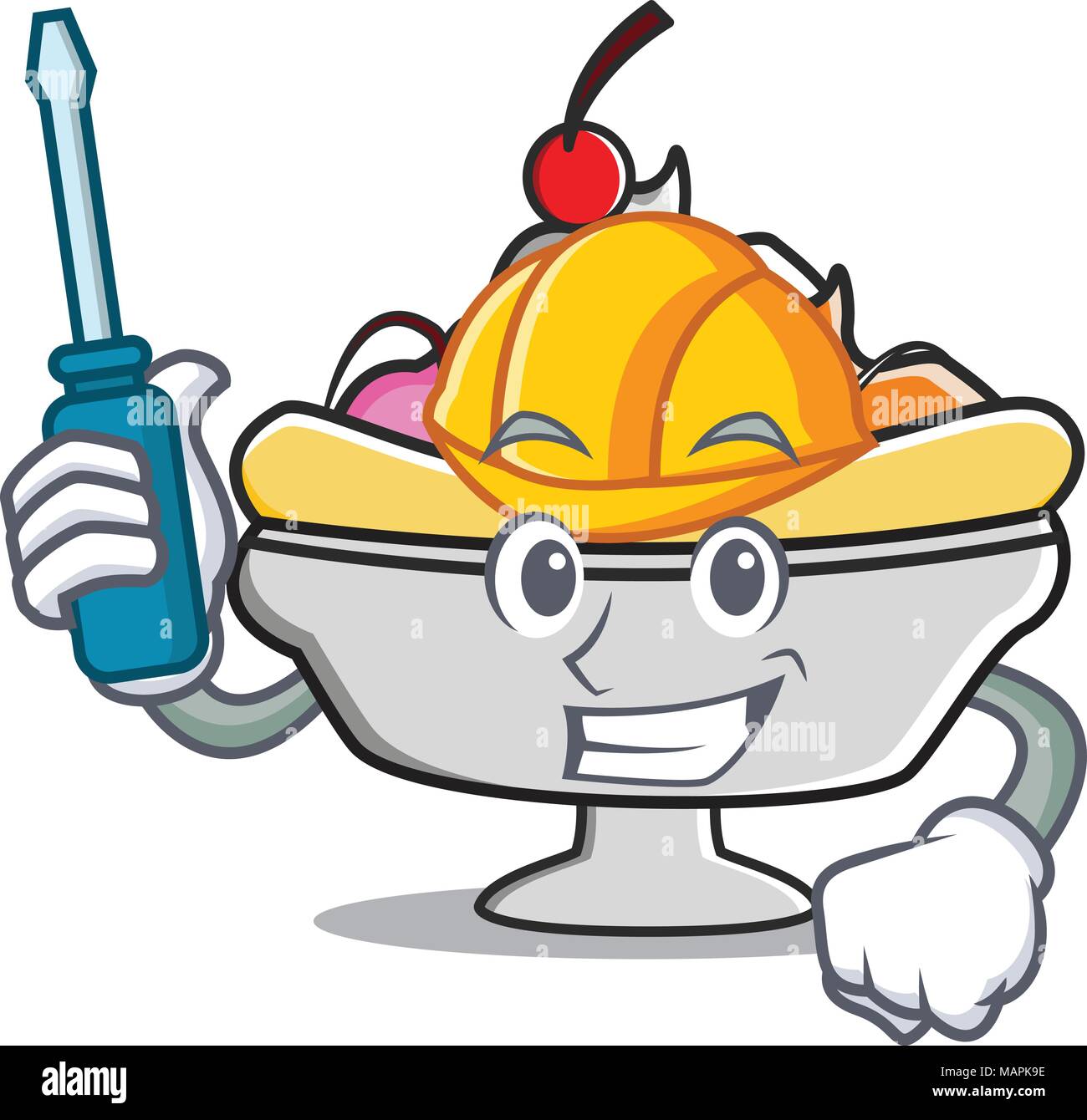 Automotive banana split mascot cartoon Stock Vector Image & Art Alamy