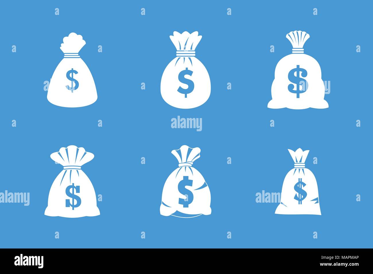 Money bag icon blue set vector Stock Vector Image & Art - Alamy