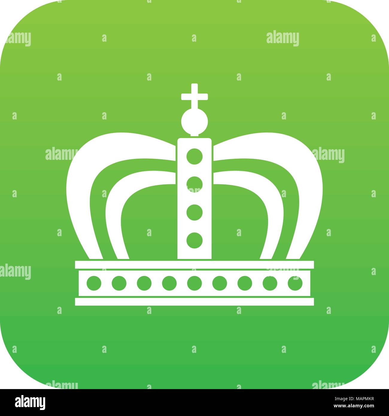 Monarchy crown icon digital green Stock Vector Image & Art - Alamy