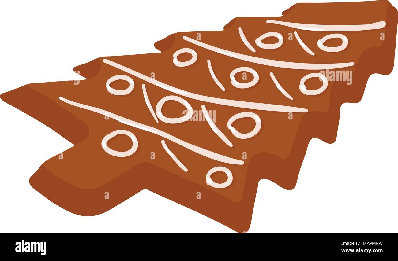 Gingerbread icon, isometric style Stock Vector