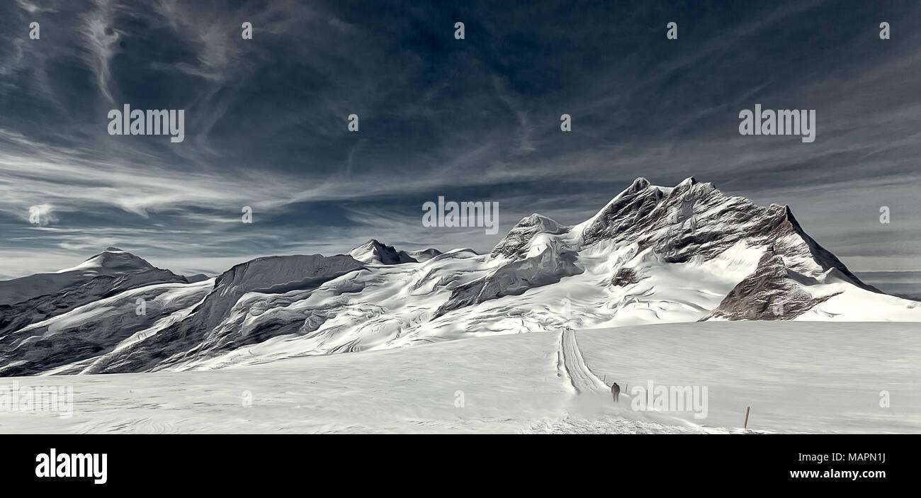 Swiss mountains.  Schweizer Berge. Stock Photo