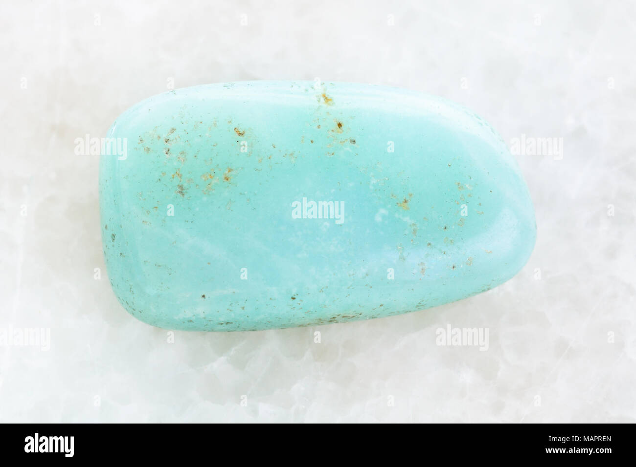 macro shooting of natural mineral rock specimen - polished Aquamarine ...