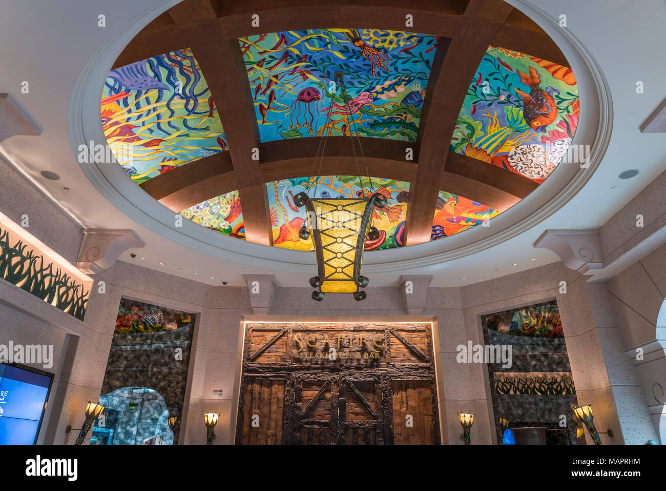Interior decor at the Atlantis Palm Resort on The Palm in Dubai, UAE ...