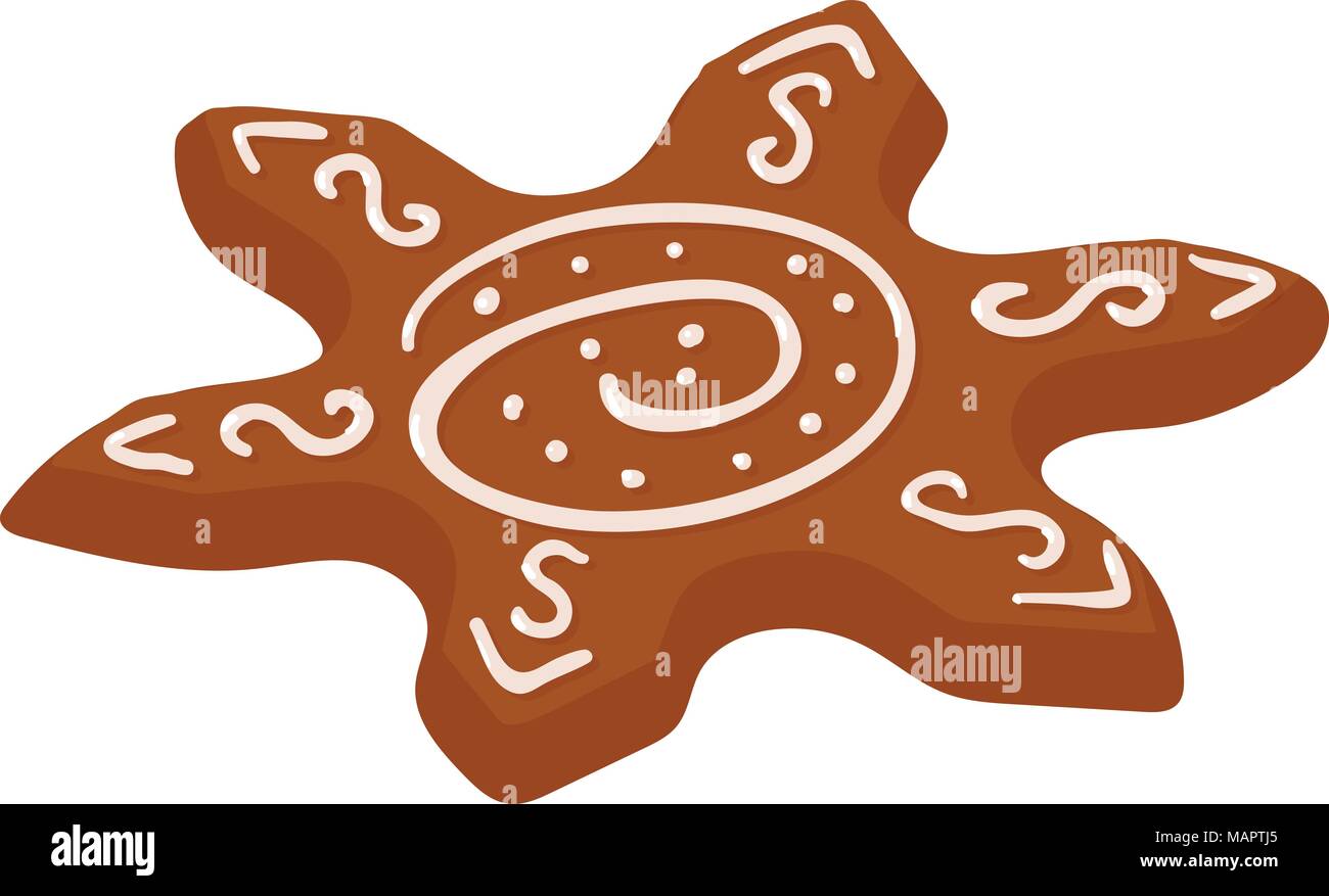 Gingerbread flower icon, isometric style Stock Vector