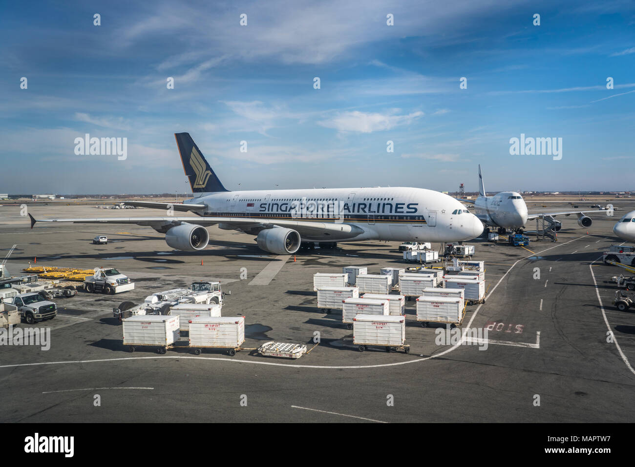 A Singapore Airlines Passenger Plane At Jfk International Airport In New York Ny Usa Stock Photo Alamy