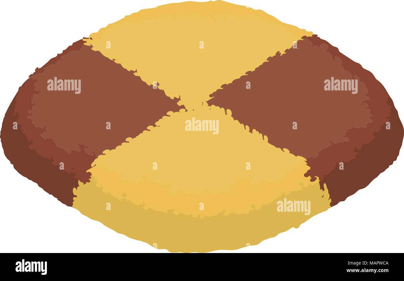 Chocolate biscuit icon, isometric style Stock Vector