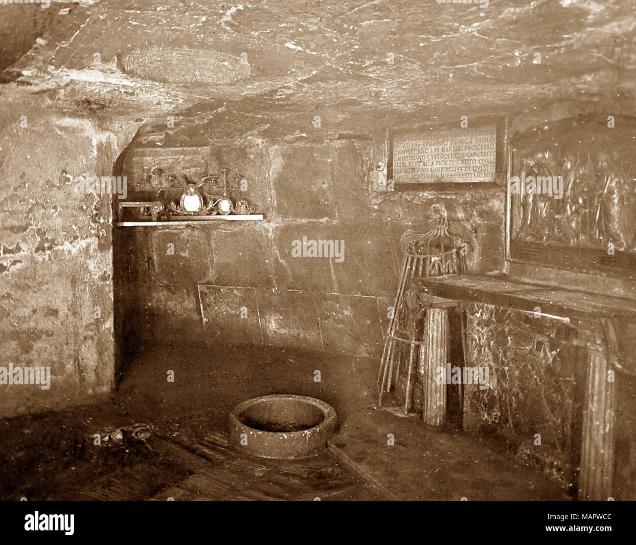 Mamertine Prison, Rome, Victorian period Stock Photo Alamy