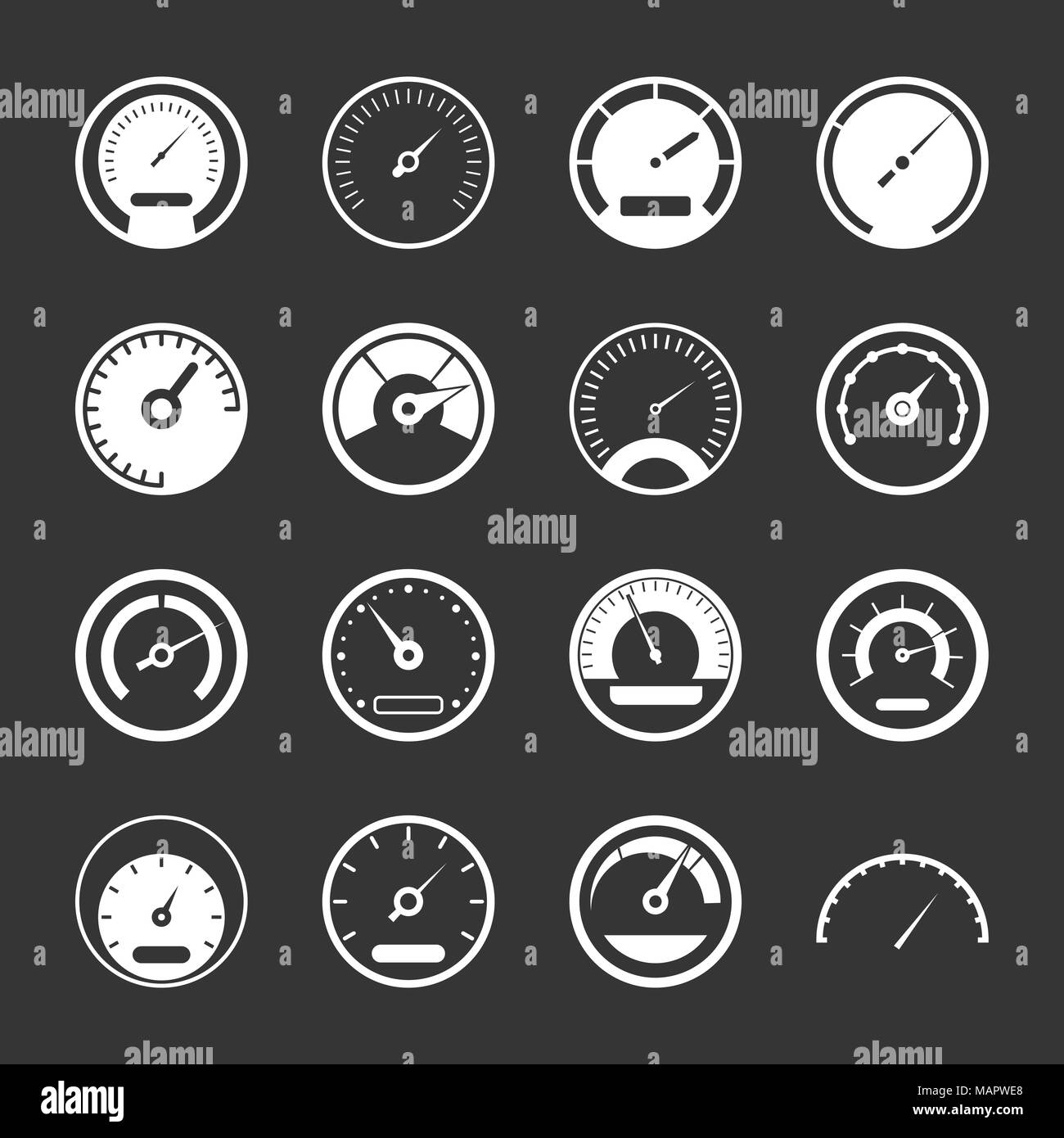 Speedometer icons set grey vector Stock Vector Image & Art Alamy