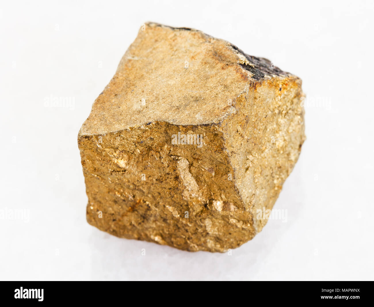 macro shooting of natural mineral rock specimen - raw yellow ...