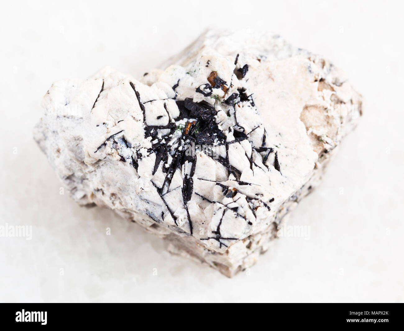 macro shooting of natural mineral rock specimen - Ilmenite black ...