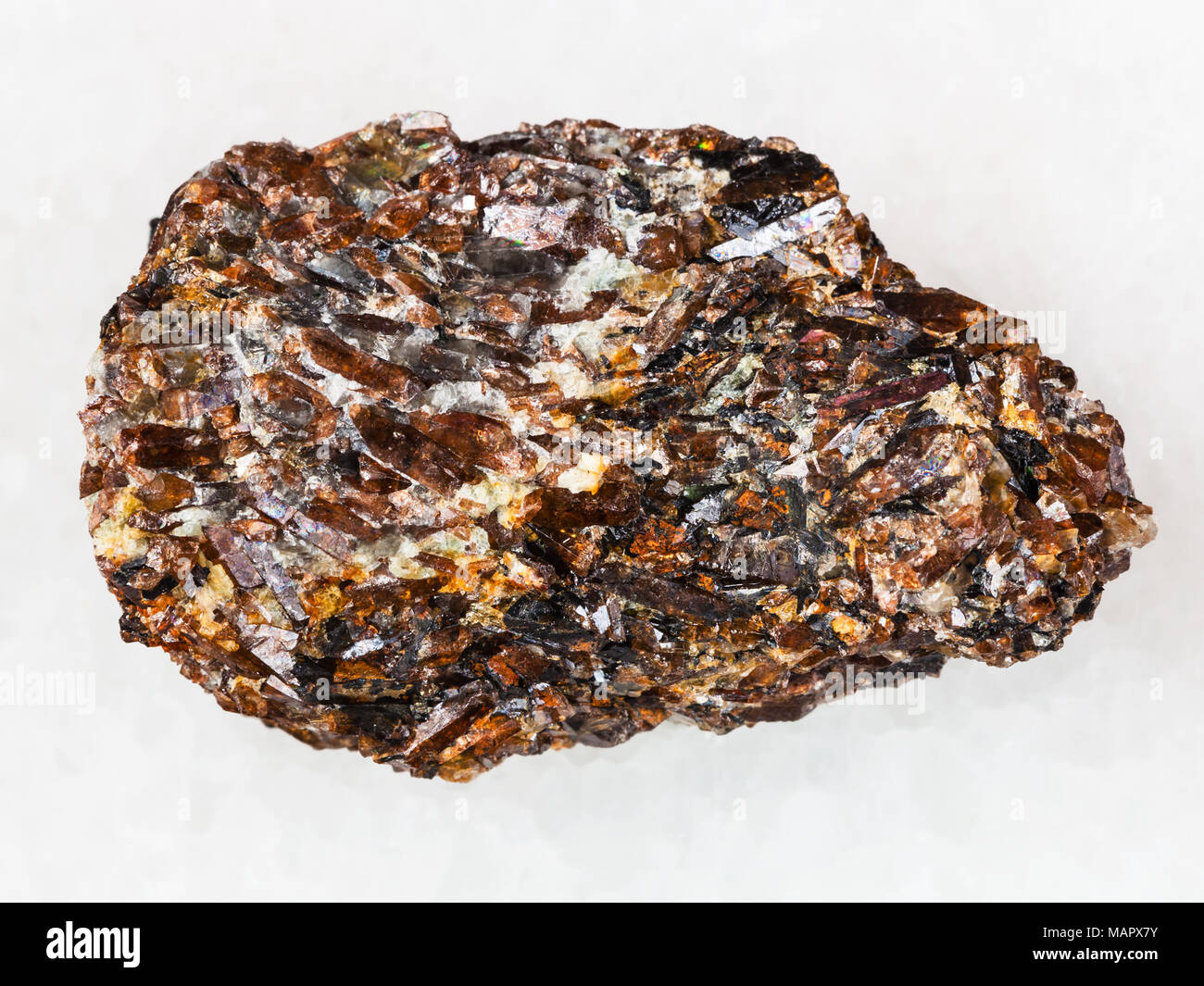 Titanium Raw Rocks macro shooting of natural mineral rock specimen - raw Titanite stone on ...