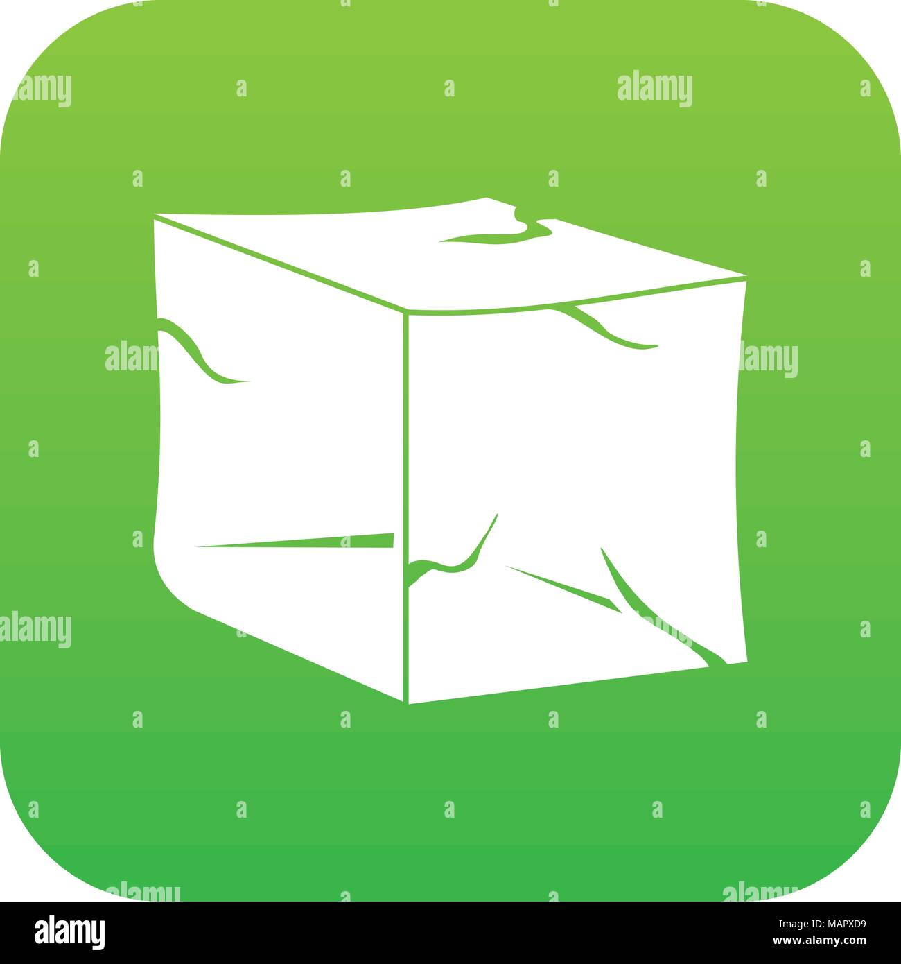 Ice icon digital green Stock Vector