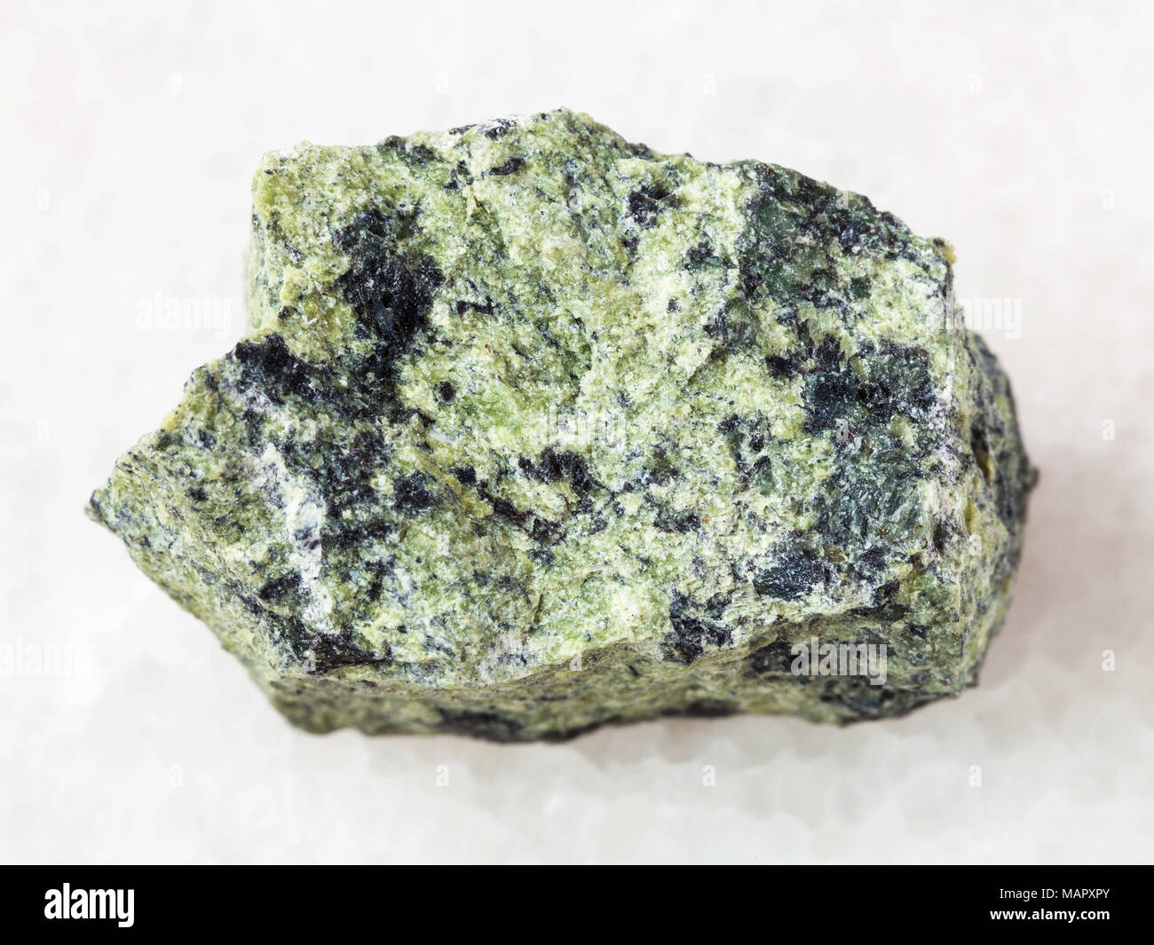 macro shooting of natural mineral rock specimen - raw serpentinite