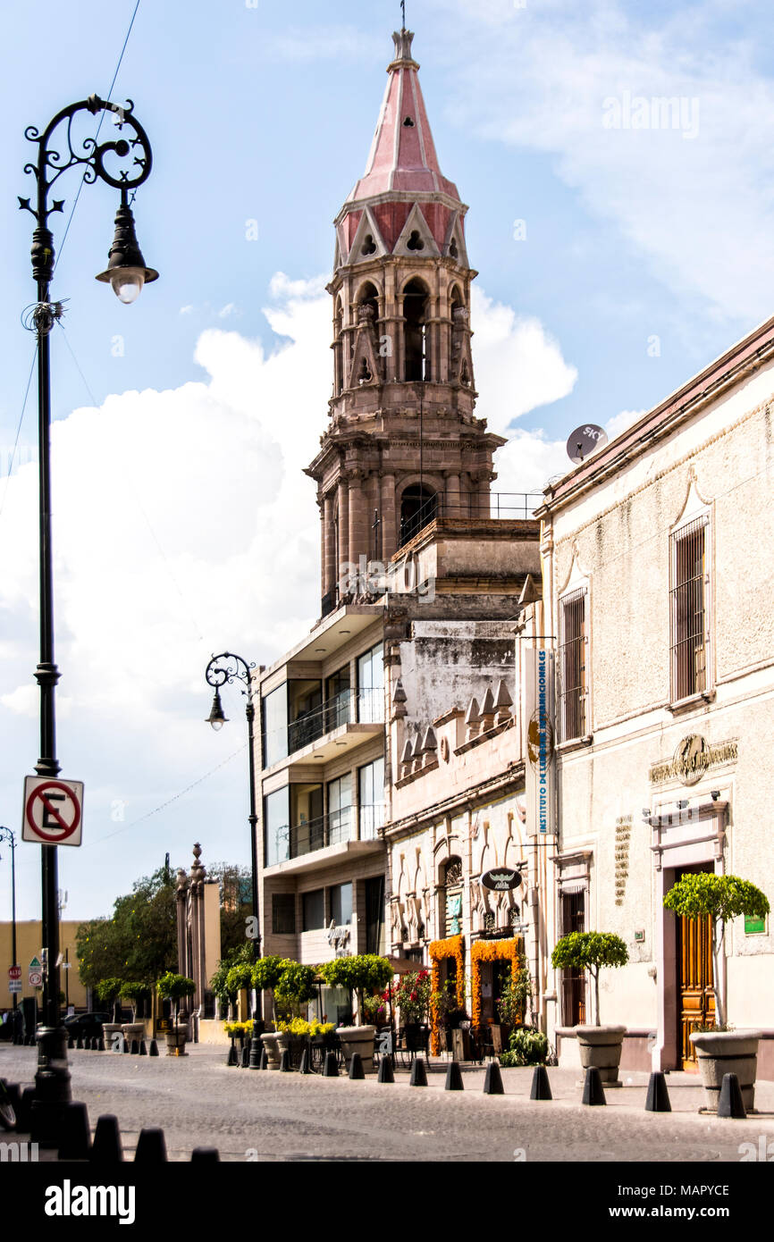 A historical building in downtown Aguascalientes, Mexico Stock Photo