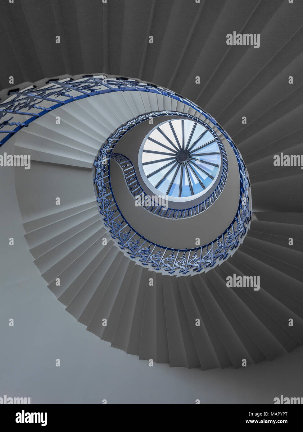 Tulip spiral staircase, Queen's House, Greenwich, London, England, United Kingdom, Europe Stock Photo
