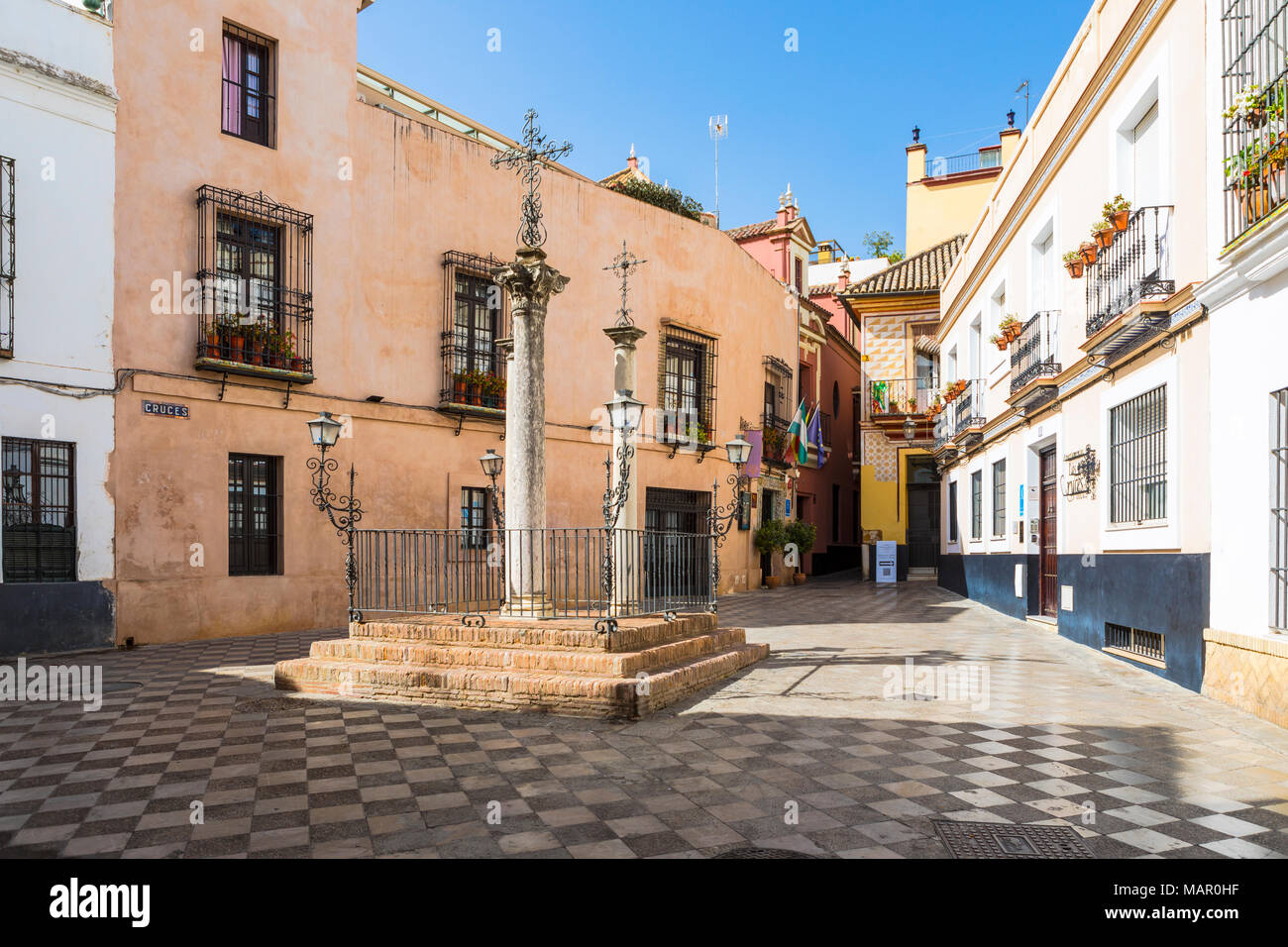 Plaza De Las Cruces, Santa Cruz district, Seville, Andalusia (Andalucia),  Spain, Europe Stock Photo - Alamy