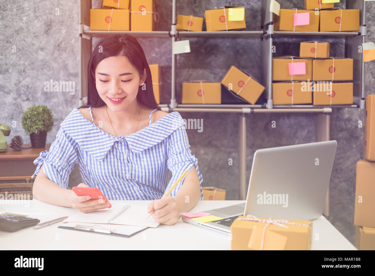 Calculating the cost of postage of a small package, Small business