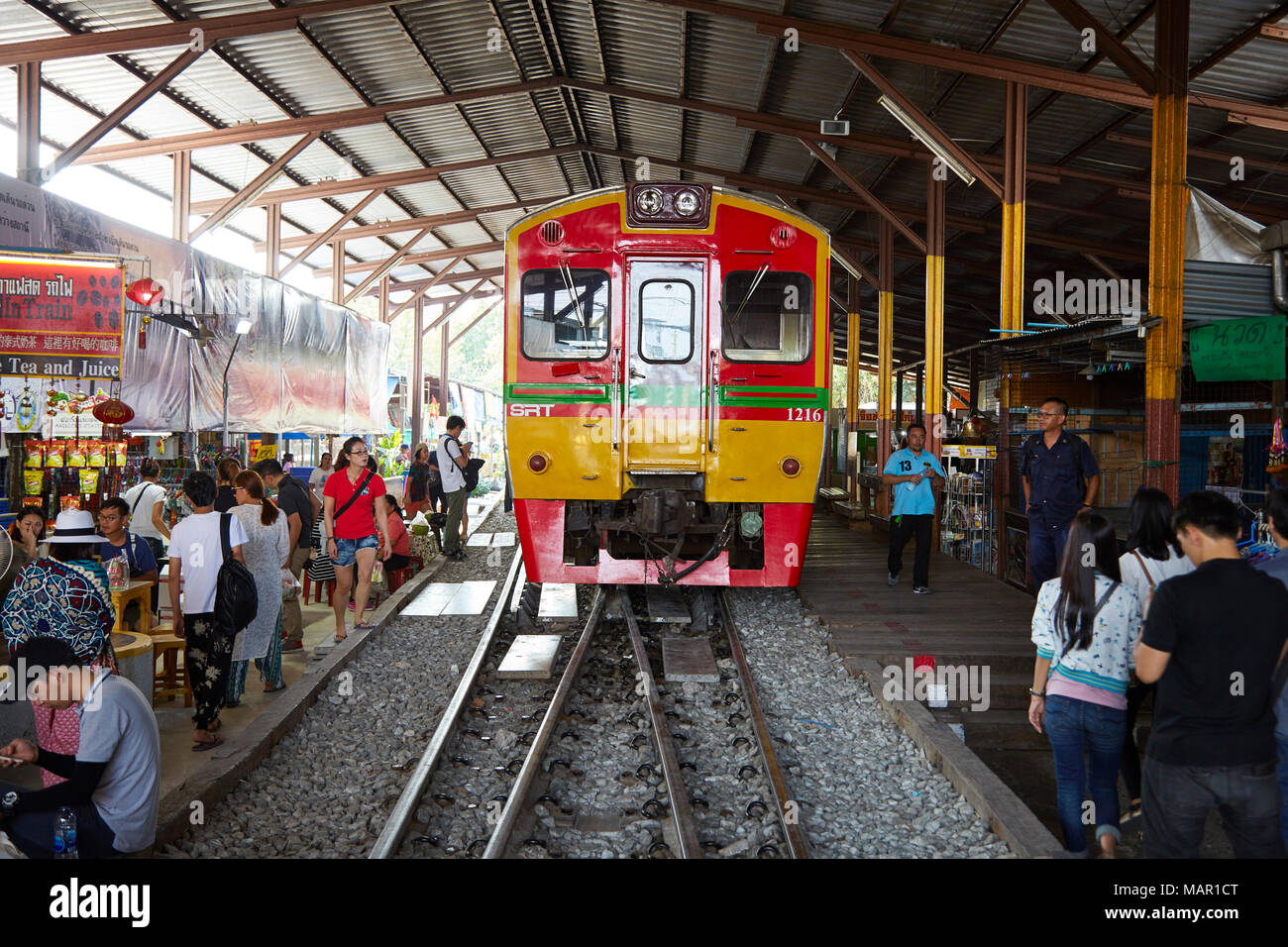 Maeklong railway, Bangkok, Thailand, Southeast Asia, Asia Stock Photo