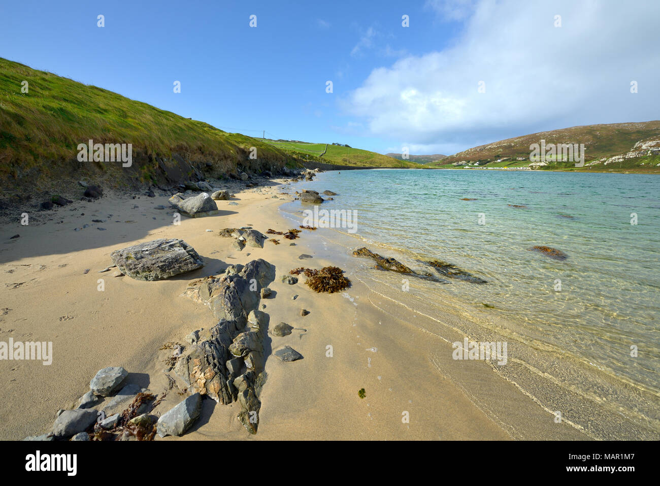 Sandy cove near Crookhaven, Wild Atlantic Way, Mizen Peninsula, County