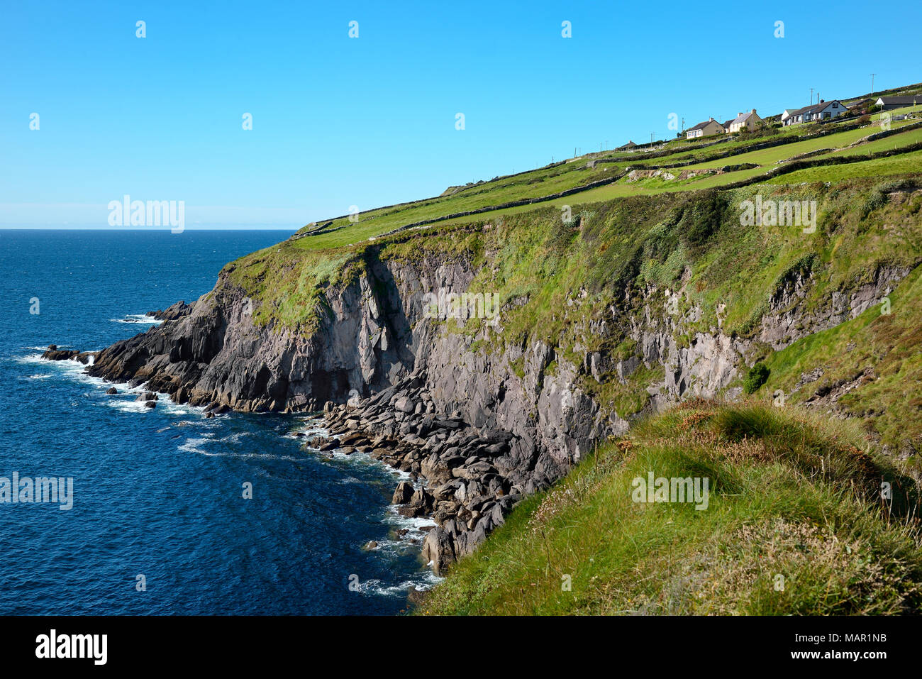Dunbeg Promontory Fort, Slea Head Drive, Dingle Peninsula, Wild Atlantic Way, County Kerry, Munster, Republic of Ireland, Europe Stock Photo