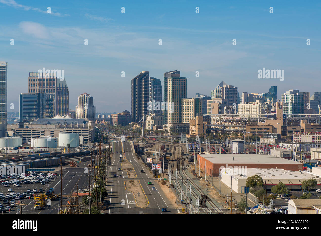 The San Diego skyline and harbor, San Diego, California, United States of America, North America Stock Photo