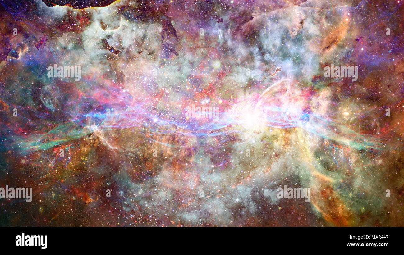 Starry deep outer space - nebula and galaxy Stock Photo - Alamy