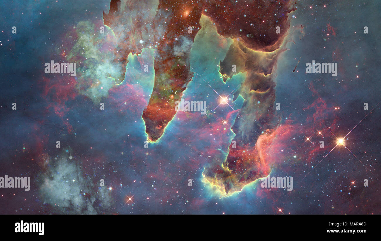 Starry deep outer space - nebula and galaxy Stock Photo - Alamy