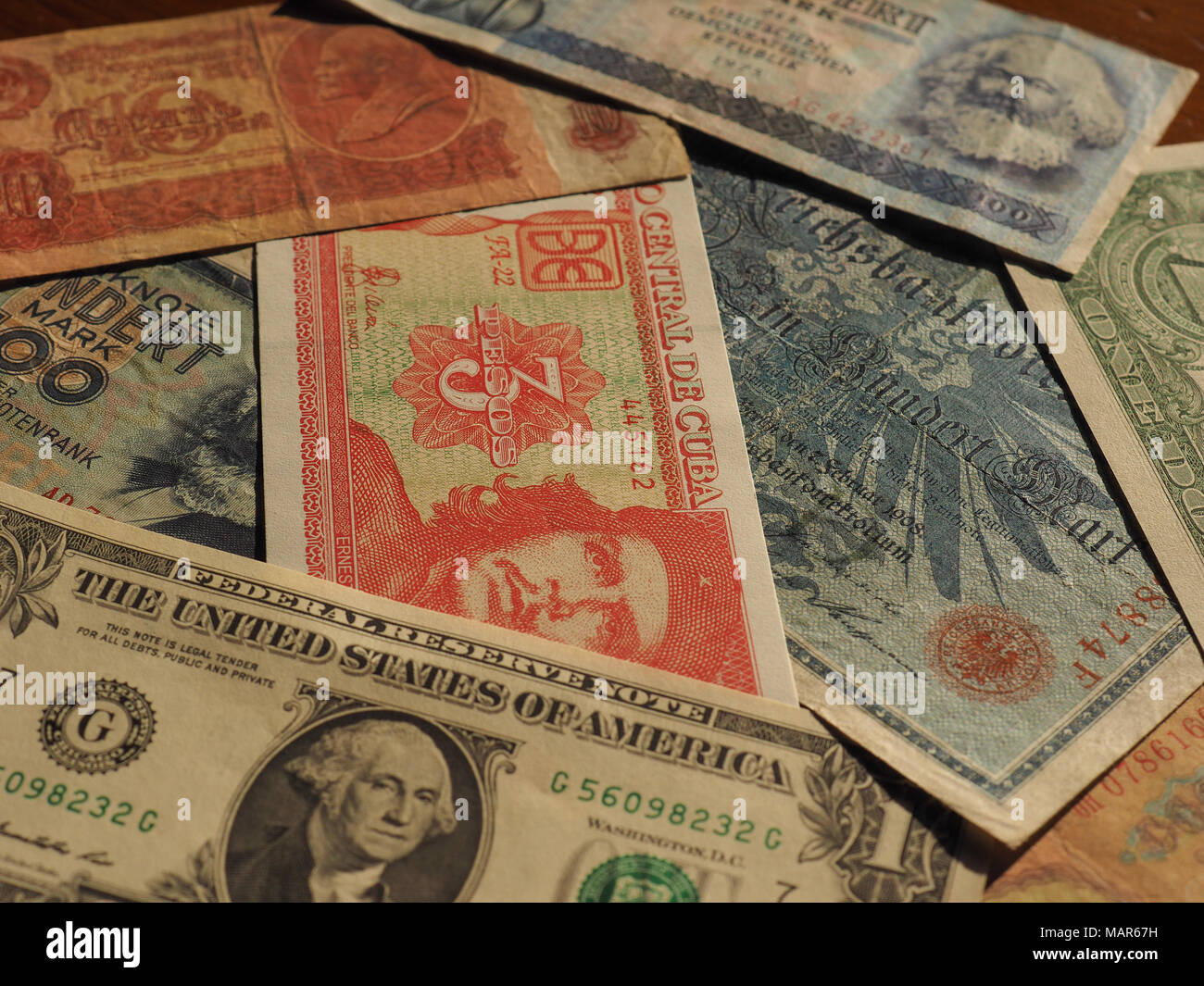 vintage withdrawn money of communist countries including Cuba, Soviet Union (SSSR), East Germany