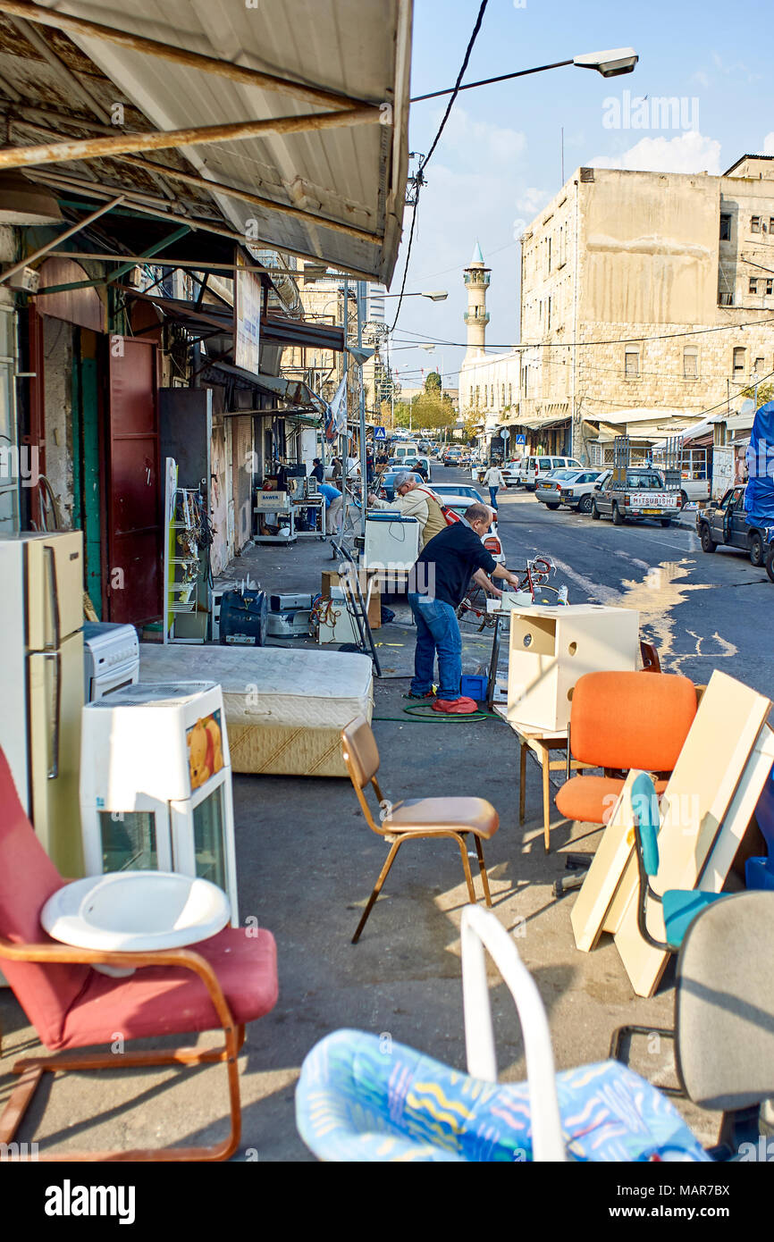 Assorted Second Hand Furniture For Sale In Haifa Israel Stock