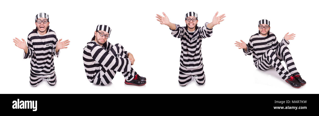 Prison inmate isolated on the white background Stock Photo - Alamy