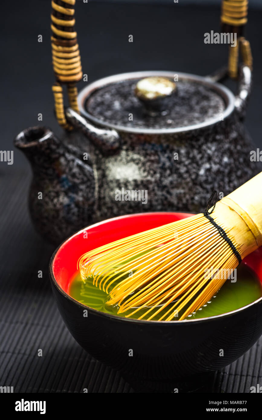 Matcha green tea ceremony Stock Photo Alamy