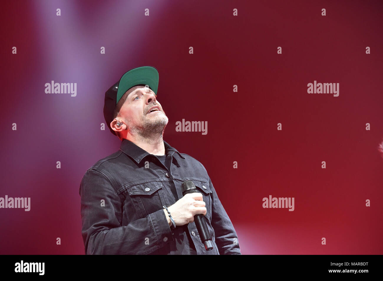 Max Pezzali, former singer of the 883 group, performing live on stage at  PalaPartenope in Napoli (Photo by Paola Visone/Pacific Press Stock Photo -  Alamy