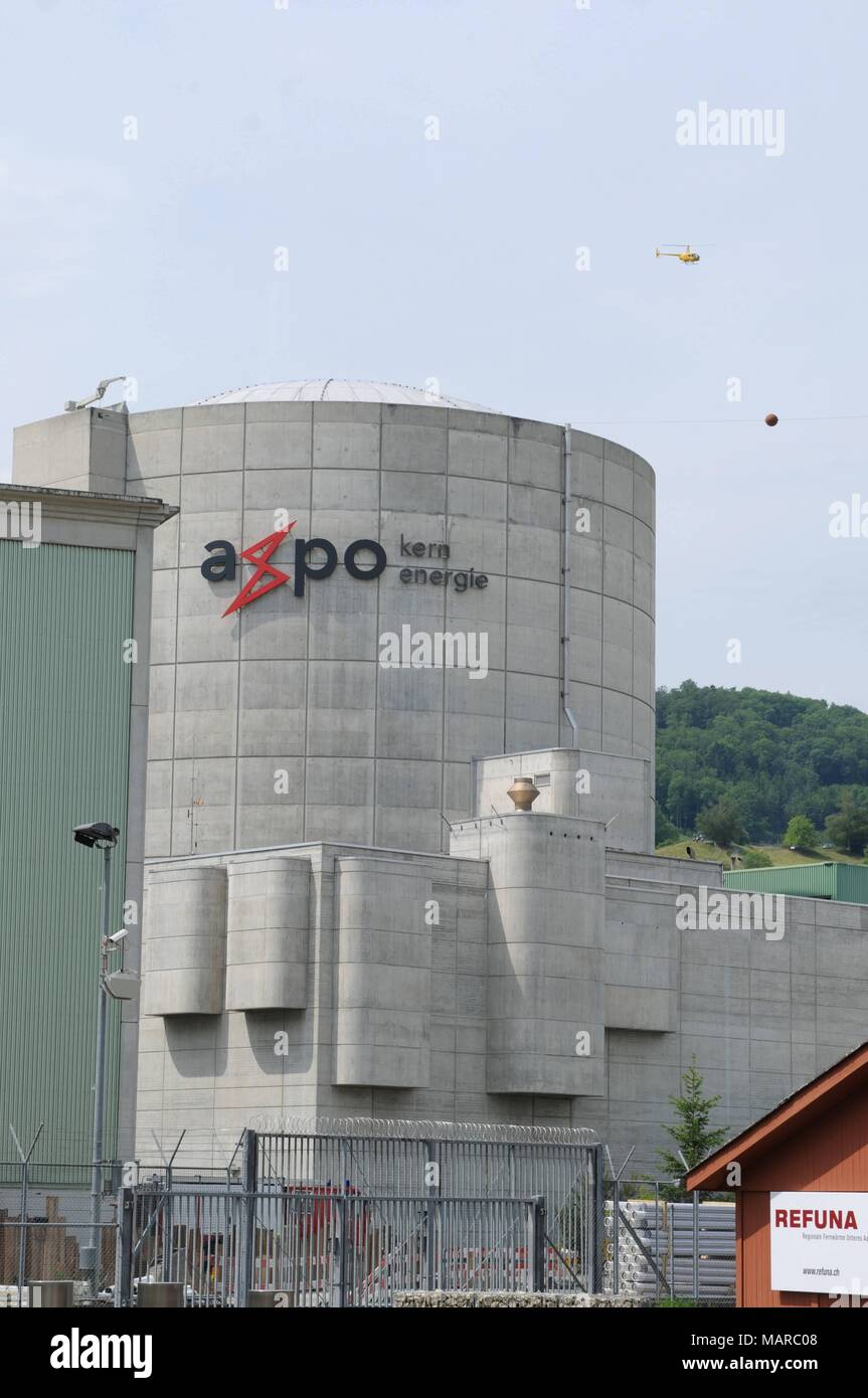 nuclear power station Beznau from AXPO, canton Aargau, Switzerland | usage worldwide Stock Photo