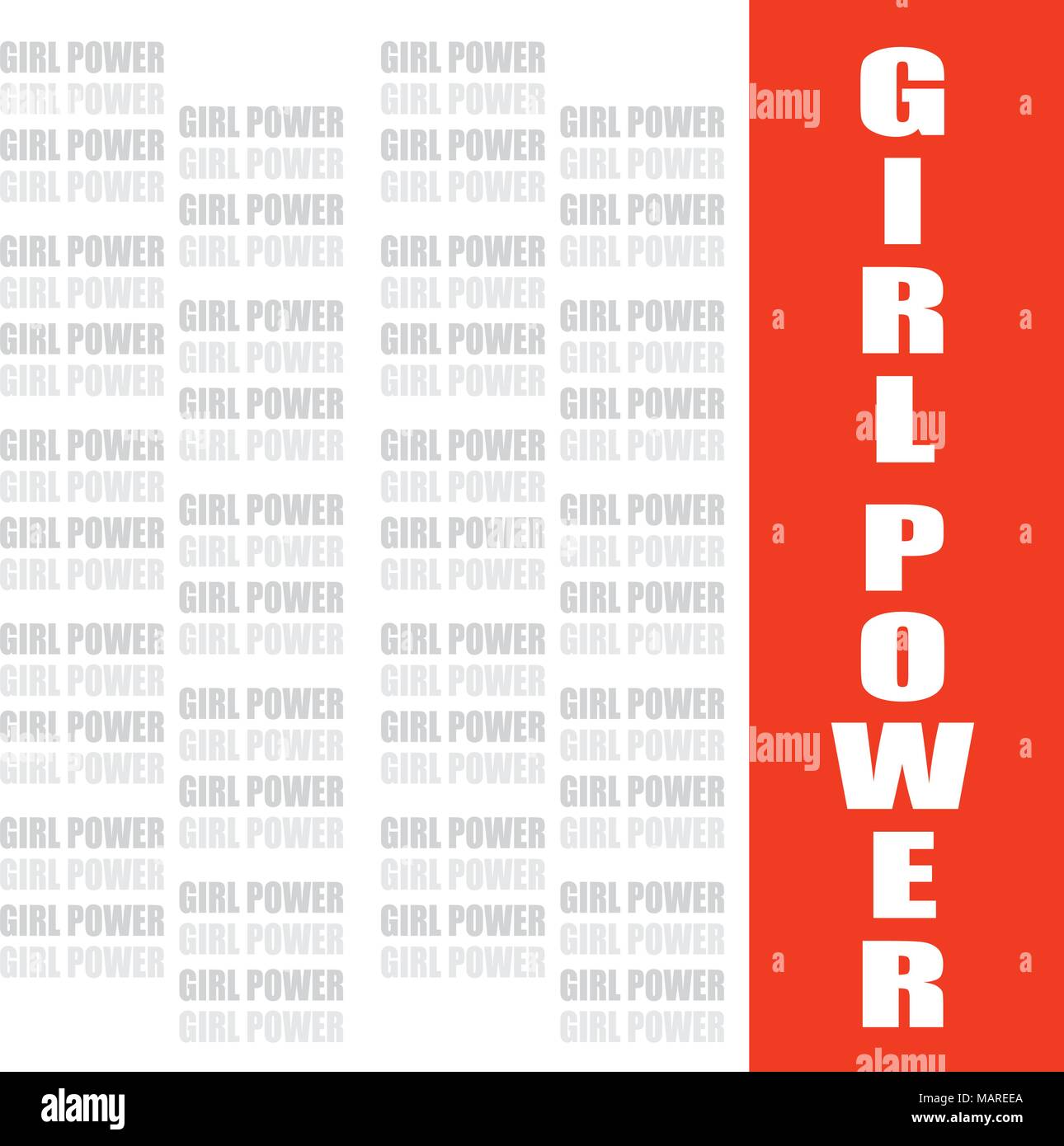 girl power word, vector background Stock Vector