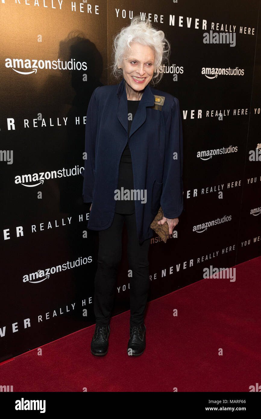 New York, United States. 03rd Apr, 2018. Judith Roberts attends the New York special screening of Amazon Studios You Were Never Really Here at Metrograph Credit: Lev Radin/Pacific Press/Alamy Live News Stock Photo