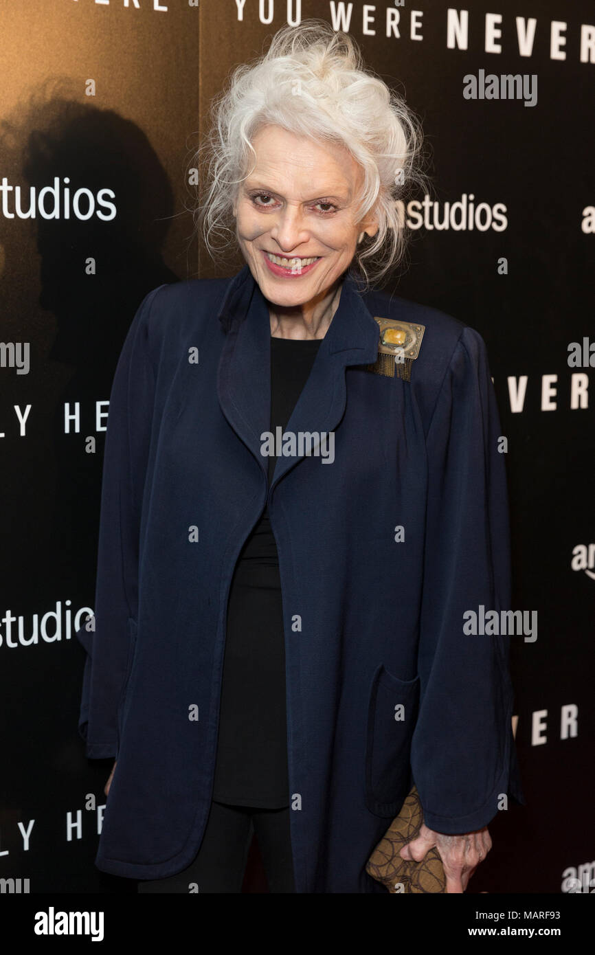 New York, United States. 03rd Apr, 2018. Judith Roberts attends the New York special screening of Amazon Studios You Were Never Really Here at Metrograph Credit: Lev Radin/Pacific Press/Alamy Live News Stock Photo