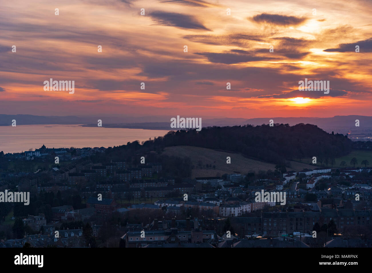 River Tay Dundee sunset Stock Photo Alamy