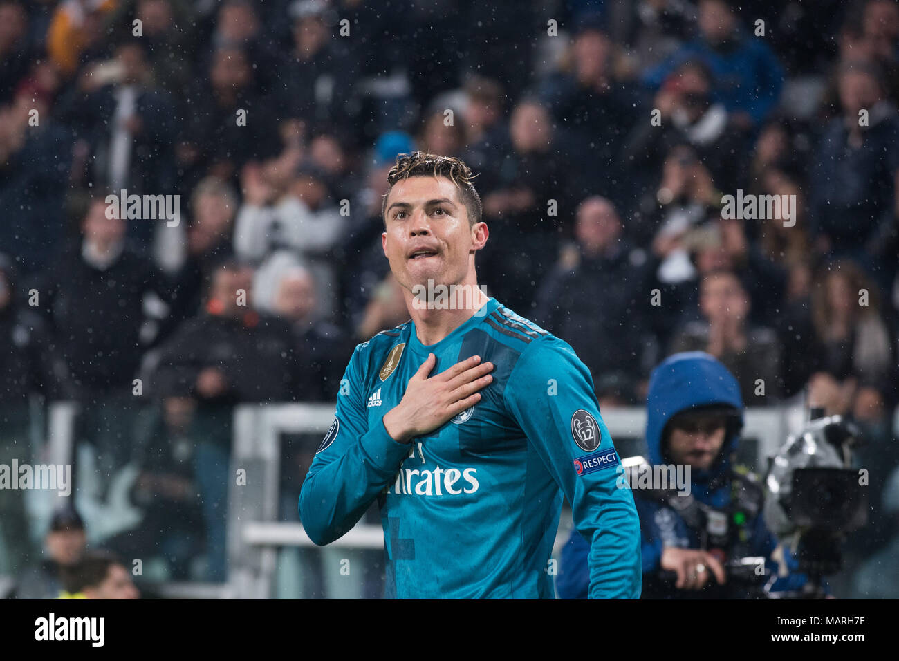 Cristiano Ronaldo during the Champions League match Juventus FC vs Real  Madrid. Real Madrid won 3-0 at Allianz Stadium, in Turin, Italy 3rd april  2018 Stock Photo - Alamy