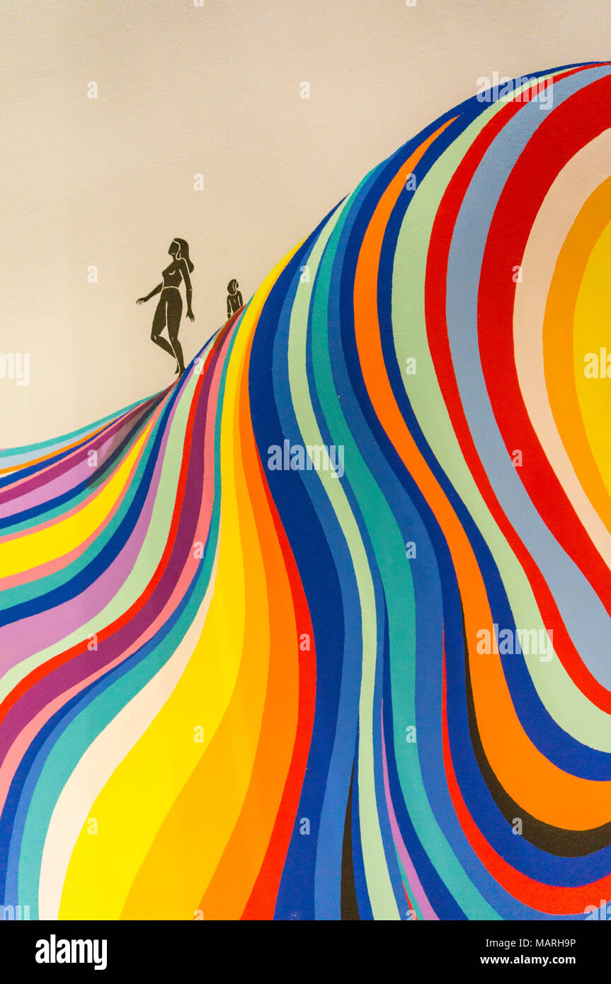 multicoloured artwork multicolored artwork graphic art graphic design rainbow art Stock Photo