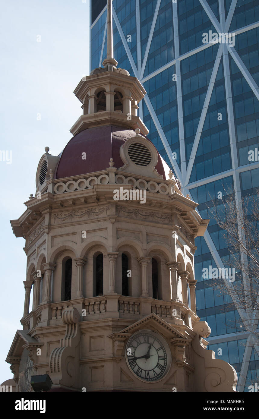 James Short Park cupola with hand winding clock next to the Bow Tower