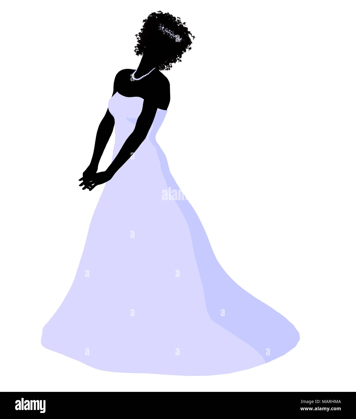 Woman In Wedding Dress Silhouette