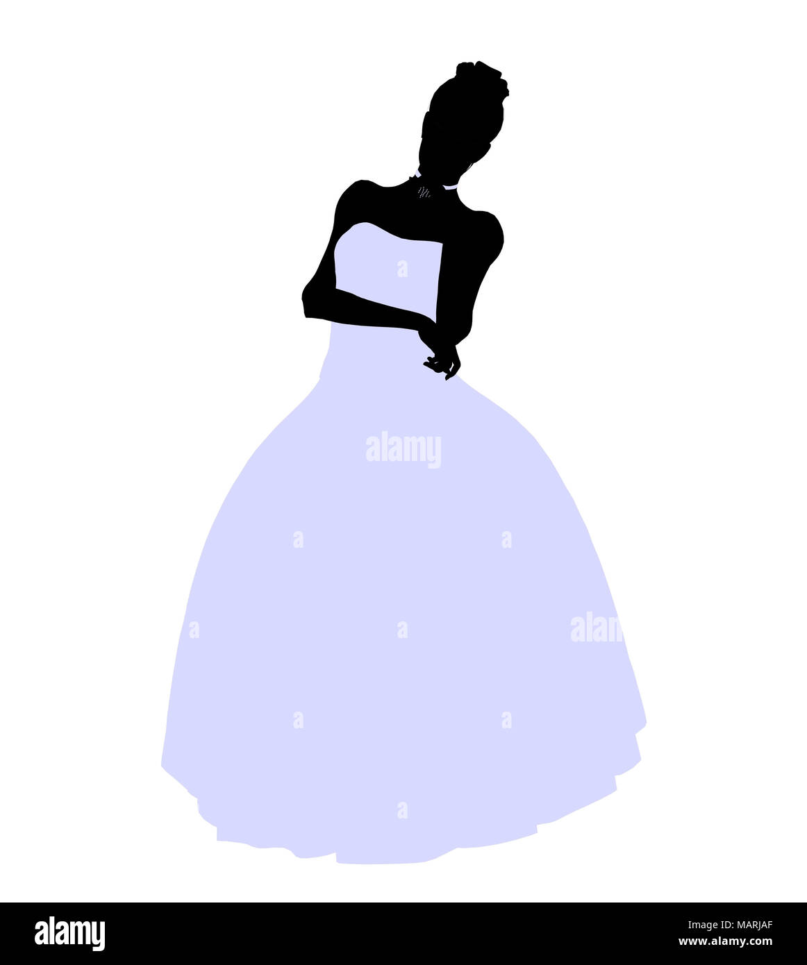 Girl In Wedding Dress Silhouette