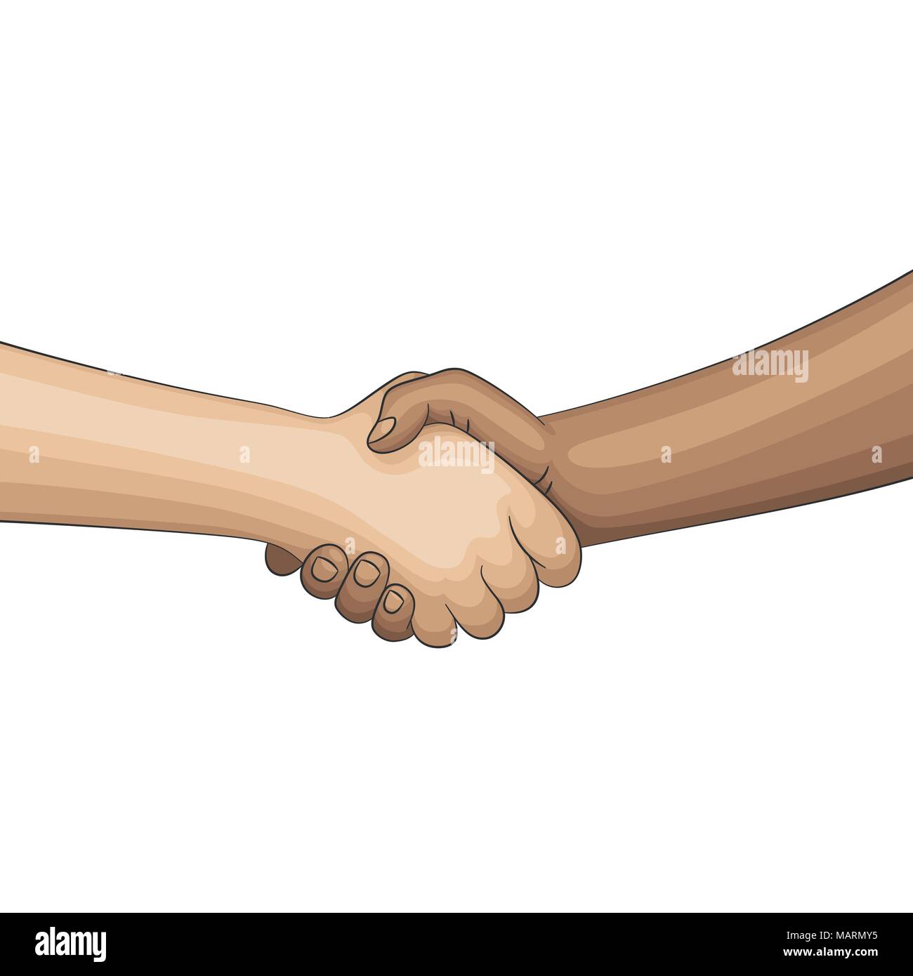 Handshake, comic design. Stock Vector